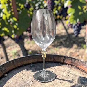 Mikasa Crystal Chablis‎ Goblet, Yellow Amber Grape Design Stemware, Replacement